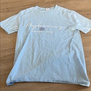 Light Blue Graphic Men’s T-Shirt